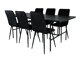 Conjunto de comedor Dallas 2768 (Negro)