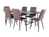 Conjunto de comedor Dallas 2768 (Marrón + Negro)