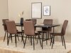 Conjunto de comedor Dallas 2768 (Marrón + Negro)