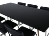 Conjunto de comedor Dallas 2722 (Negro + Cobre)