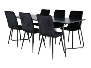 Conjunto de comedor Dallas 2721 (Negro)