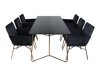 Conjunto de comedor Dallas 2718 (Negro + Cobre)