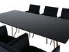 Conjunto de comedor Dallas 2718 (Negro + Cobre)