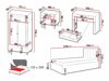 Guļamistabas komplekts Ogden S115 (Matēts melns + Pelēks)