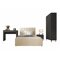 Conjunto de dormitorio Ogden S115 (Negro mate + Beige)