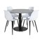 Conjunto de comedor Dallas 2630 (Blanco + Negro)