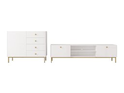 Wohnzimmer-Sets Comfivo AB106 (Weiß)