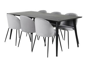 Conjunto de comedor Dallas 2600 (Negro)