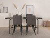 Conjunto de comedor Dallas 2530 (Gris + Negro)