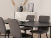 Conjunto de comedor Dallas 2530 (Gris + Negro)