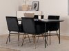 Conjunto de comedor Dallas 2528 (Negro + Latón)