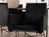 Conjunto de comedor Dallas 2528 (Negro + Latón)