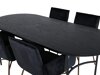 Conjunto de comedor Dallas 2528 (Negro + Latón)