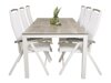 Conjunto de mesa y sillas Dallas 2492 (Blanco + Gris)