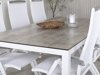 Conjunto de mesa y sillas Dallas 2492 (Blanco + Gris)