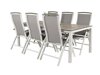 Conjunto de mesa y sillas Dallas 2492 (Gris + Blanco)