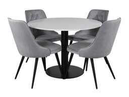 Set sala da pranzo Dallas 1160 (Grigio chiaro + Nero)