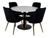 Set sala da pranzo Dallas 1160 (Nero + Ottone)