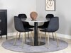 Conjunto de comedor Dallas 2439 (Negro + Latón)