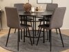 Conjunto de comedor Dallas 2346 (Negro + Gris)