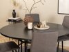 Conjunto de comedor Dallas 2346 (Negro + Gris)