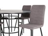 Conjunto de comedor Dallas 2346 (Negro + Gris)