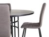 Conjunto de comedor Dallas 2346 (Negro + Gris)