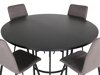 Conjunto de comedor Dallas 2346 (Negro + Gris)