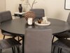 Set sala da pranzo Dallas 2344 (Nero + Grigio)