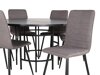 Set sala da pranzo Dallas 2344 (Nero + Grigio)