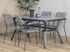 Conjunto de mesa y sillas Dallas 2193 (Negro + Gris)