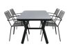 Conjunto de mesa y sillas Dallas 2193 (Negro + Gris)