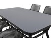 Conjunto de mesa y sillas Dallas 2193 (Negro + Gris)