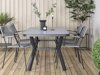 Conjunto de mesa y sillas Dallas 2193 (Negro + Gris)