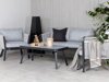 Conjunto de muebles de exterior Dallas 2175 (Blanco + Negro + Gris)