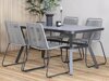 Conjunto de mesa y sillas Dallas 2120 (Gris + Negro)