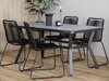 Conjunto de mesa y sillas Dallas 2120 (Negro)