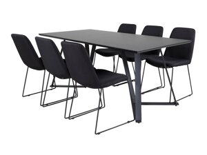 Conjunto de comedor Dallas 1972 (Negro)