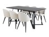 Conjunto de comedor Dallas 1962 (Negro + Beige)