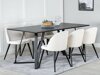 Conjunto de comedor Dallas 1962 (Negro + Beige)