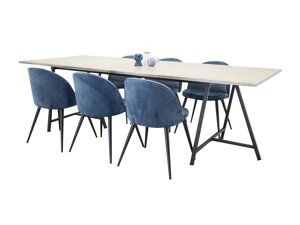 Conjunto de comedor Dallas 1599 (Azul)