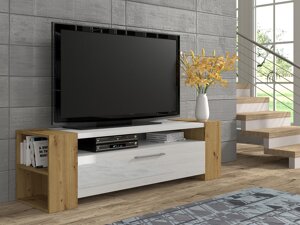 TV galds Buffalo 150 (Artisan ozols + Glancēts balts)