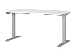 Mesa de trabajo de altura regulable Sacramento 415 (Blanco + Plata)