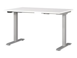 Mesa de trabajo de altura regulable Sacramento 417 (Blanco + Plata)