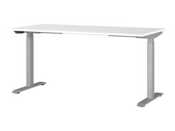 Mesa de trabajo de altura regulable Sacramento 416 (Blanco + Plata)