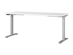 Mesa de trabajo de altura regulable Sacramento 418 (Blanco + Plata)