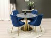 Conjunto de comedor Dallas 370 (Azul + Dorado)