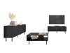 Wohnzimmer-Sets Charlotte U108 (Schwarz)