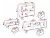 Set mobili soggiorno Comfivo T106 (Cachemire)