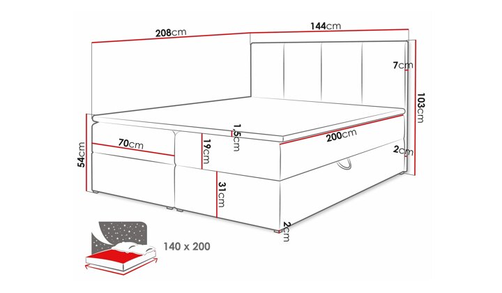 Kontinentālā gulta 263501